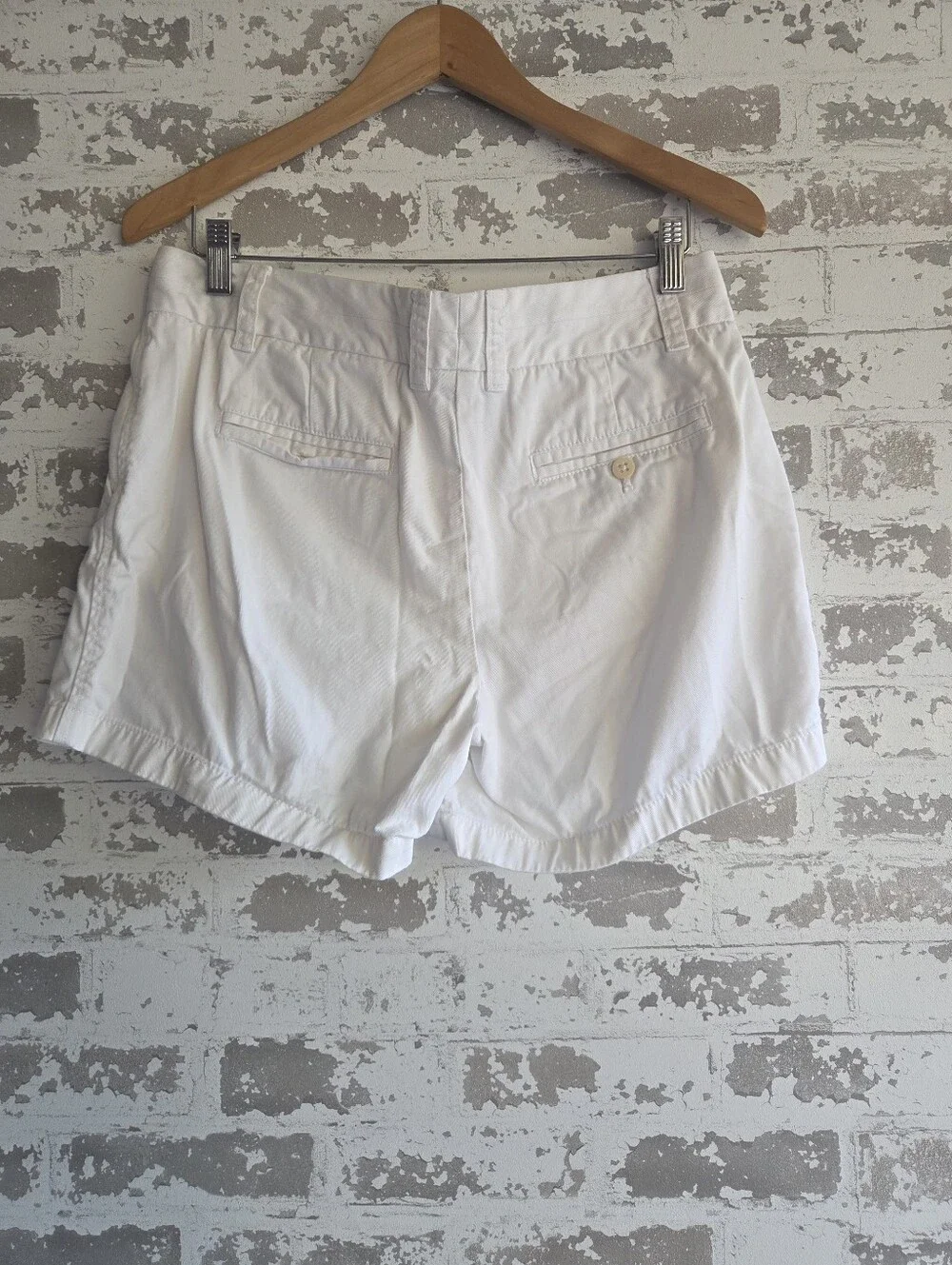 J. Crew White Chino Shorts Broken-In Cotton 10